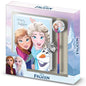 Disney: Frozen (Anna, Elsa, Olaf) Diary and Ballpoint Pen Gift Set for School