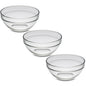 Set of 3 Glass Bowls Appetizer Small Bowls Sauces Aperitif Snack Salad Bowl Ø6Cm