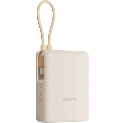Xiaomi Powerbank 10000MAH 33W Integriertes USB-C-Kabel Schnelles Laden iPhone - Tan