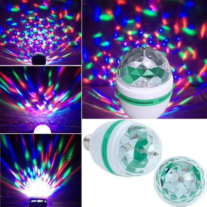 Lampada Rotante Lampadina E27 Led Rgb Multicolore Effetto Luci Discoteca Natale