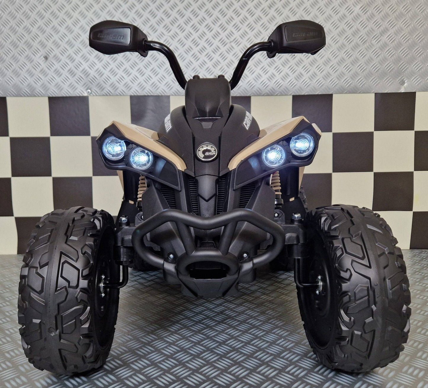 Quad Elettrico per Bambini Can-Am Maverick 24 V – Colore Cachi