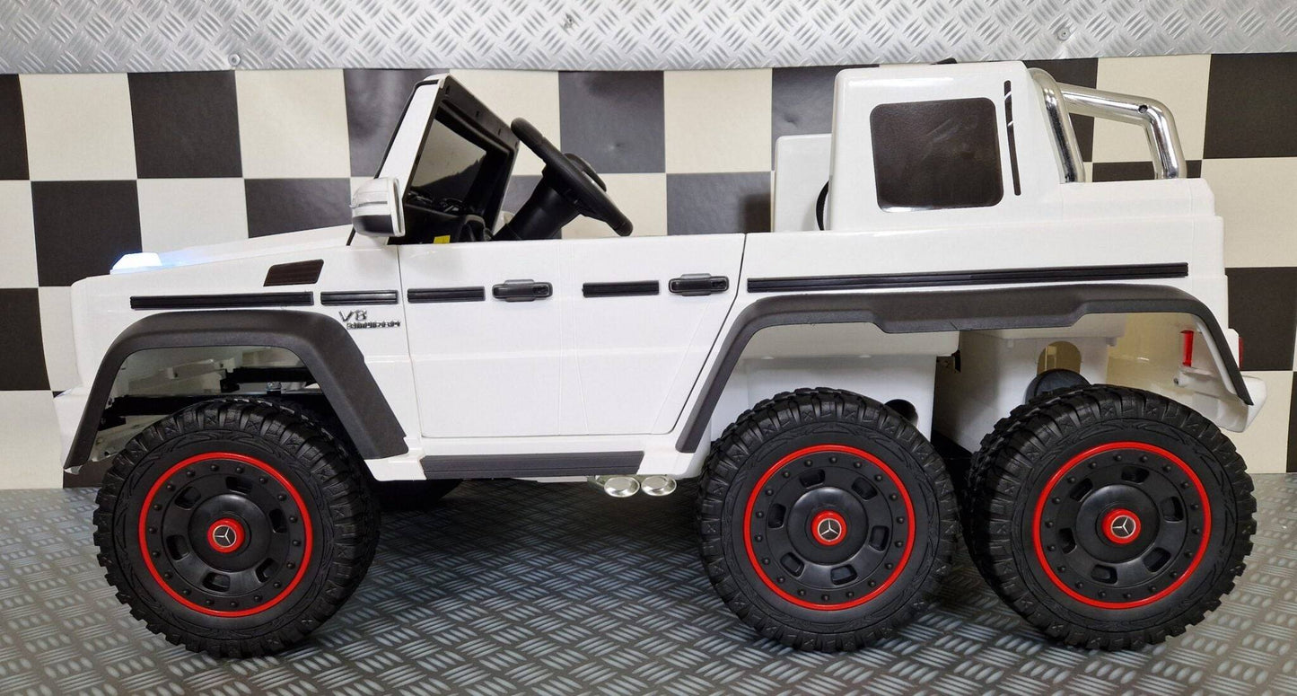 Kinder-Elektroauto Mercedes G63 AMG 6×6 12 V – Weiß