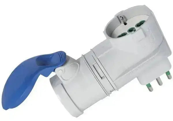 Adattatore Industriale Duplex 16A con Spina Italiana e Prese Bipasso CEE IP44