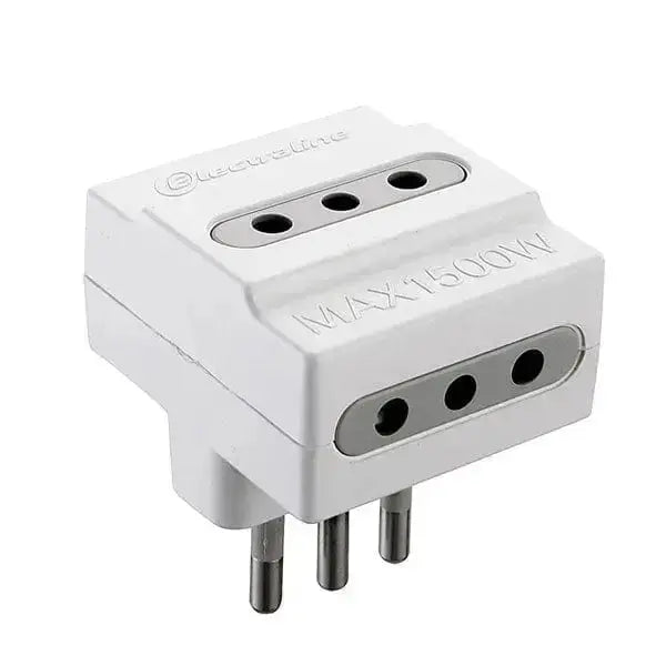 Adattatore triplo 10a bianco