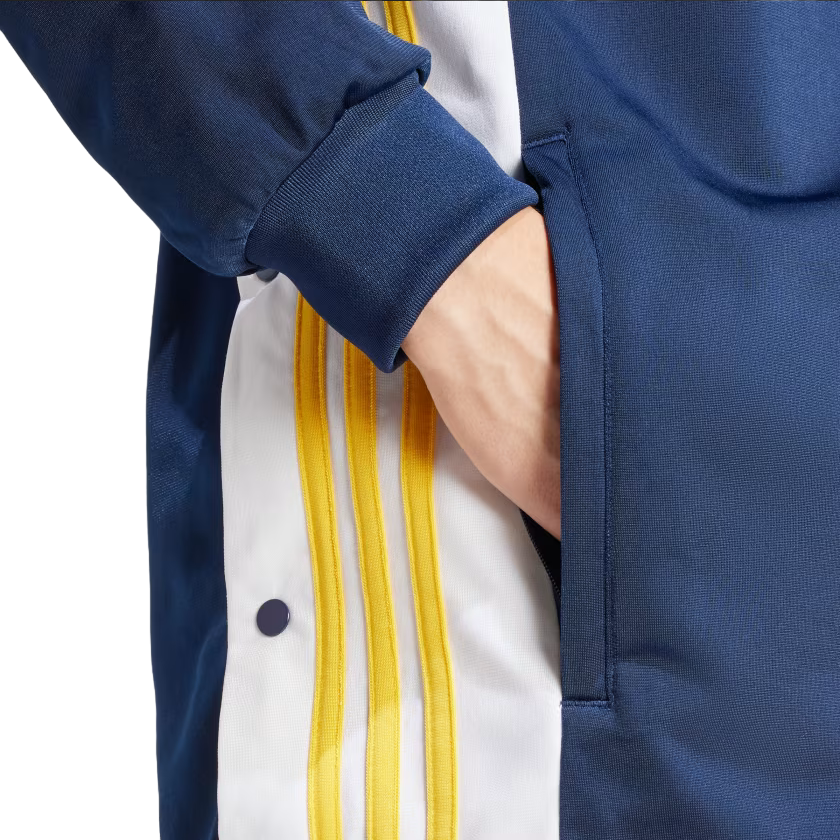 Adidas Originals Felpa con cappuccio da uomo Adibreak IM8208 blu giallo oro bianco