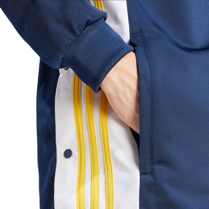 Adidas Originals Felpa con cappuccio da uomo Adibreak IM8208 blu giallo oro bianco
