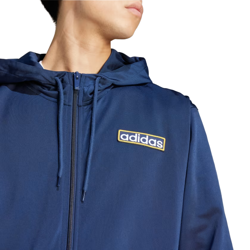 Adidas Originals Felpa con cappuccio da uomo Adibreak IM8208 blu giallo oro bianco