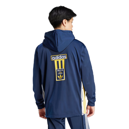 Adidas Originals Felpa con cappuccio da uomo Adibreak IM8208 blu giallo oro bianco