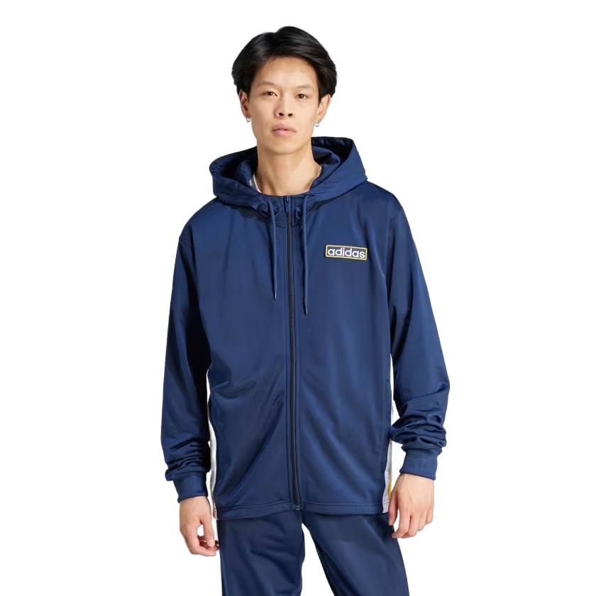 Adidas Originals Felpa con cappuccio da uomo Adibreak IM8208 blu giallo oro bianco