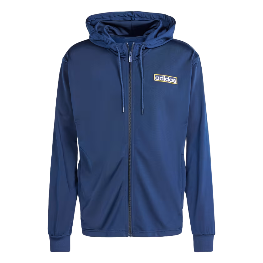 Adidas Originals Felpa con cappuccio da uomo Adibreak IM8208 blu giallo oro bianco