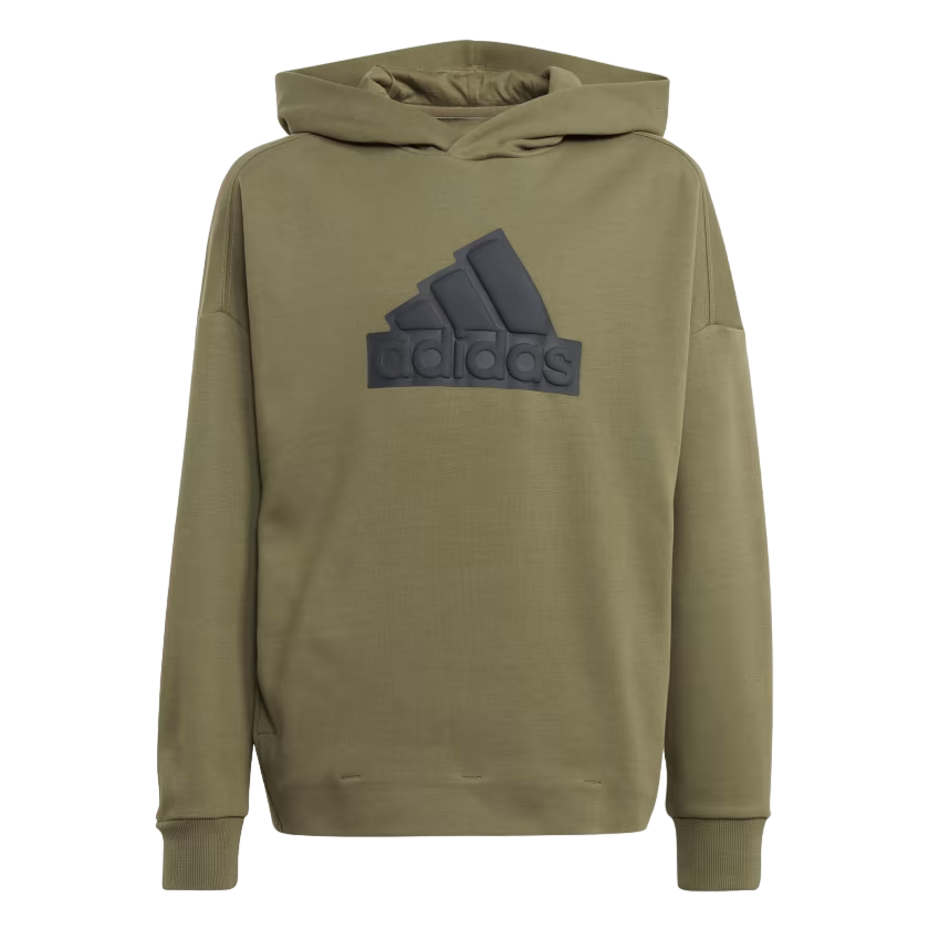 Adidas Originals felpa con cappuccio da ragazzi logo Future IM0076 verde oliva nero