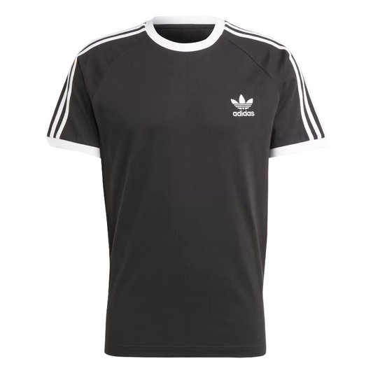 Adidas Originals maglietta manica corta da uomo Adicolor 3 strisce IA4845 nero bianco