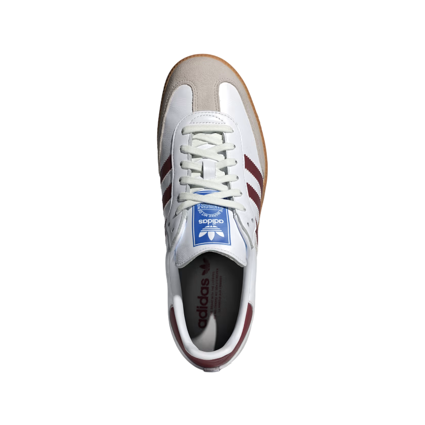 Adidas Originals scarpa sneakers da uomo Samba OG IF3813 bianco-borgogna