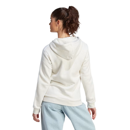 Adidas Felpa da donna con cappuccio e cerniera intera con 3 Strisce IM0239 bianco latte