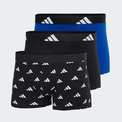 Adidas Intimo Boxer Active Flex Cotton Uomo Nero Blu - JK3952