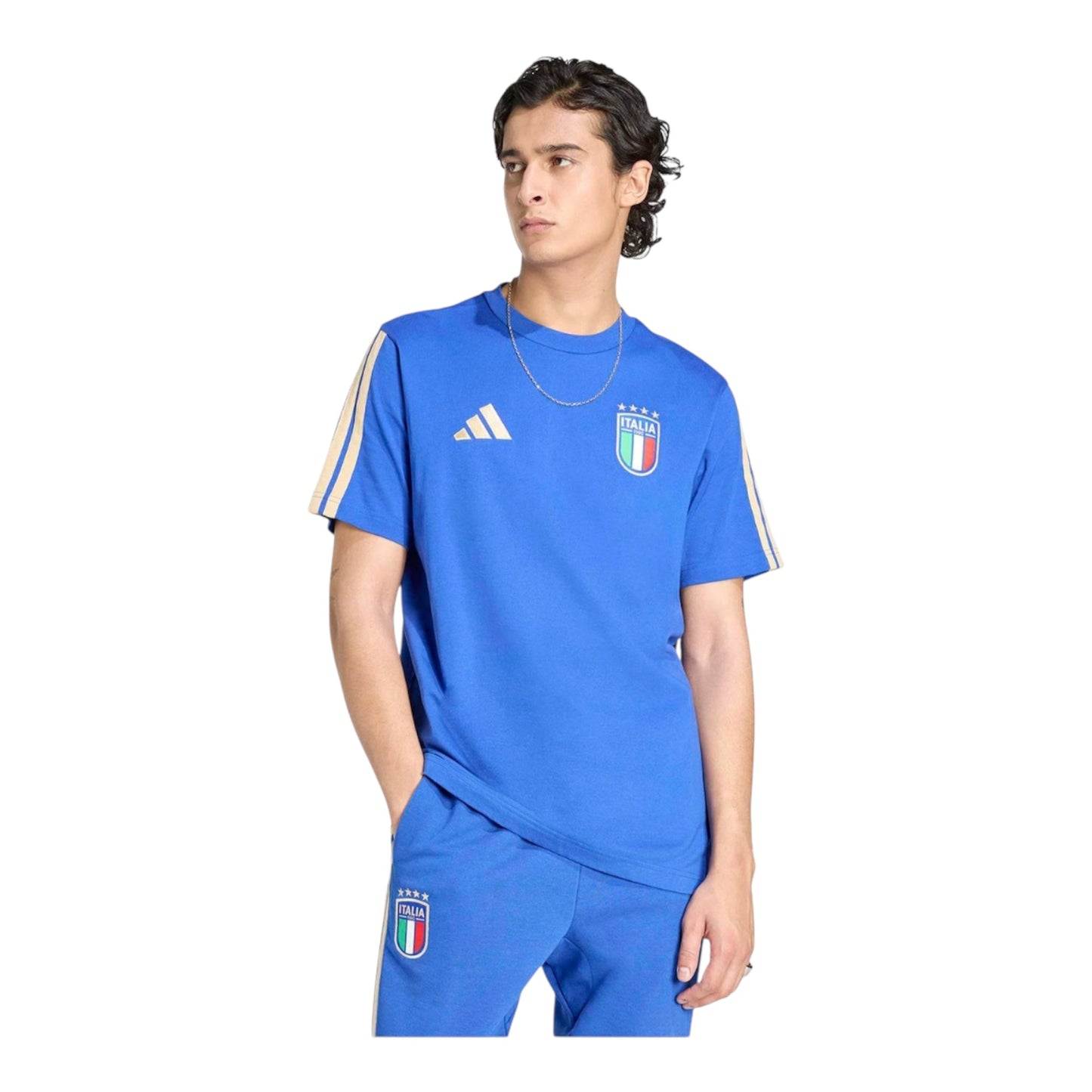 Adidas Maglietta FIGC DNA JZ2064 Azzurra