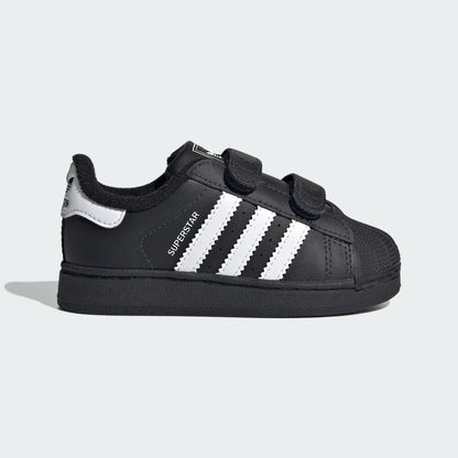 Adidas Originals Superstar II Infant Sneakers Bambini Nere Velcro Punta Conchiglia - JI3991