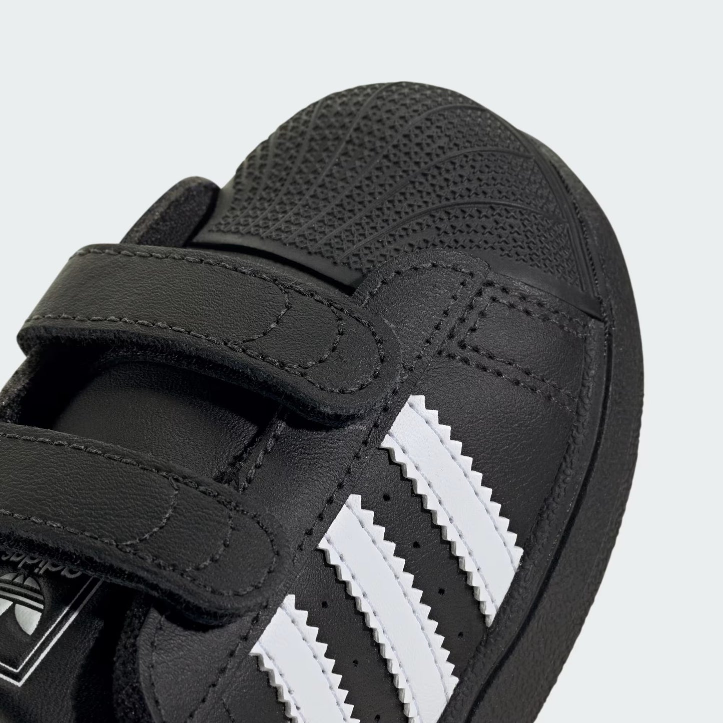 Adidas Originals Superstar II Infant Sneakers Bambini Nere Velcro Punta Conchiglia - JI3991