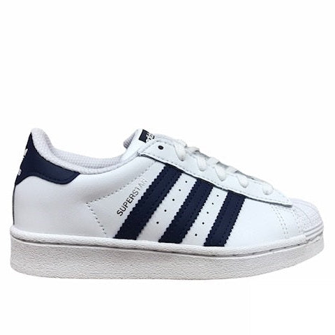 Adidas sneakers bassa per ragazzi Superstar C GZ2884 bianco-blu
