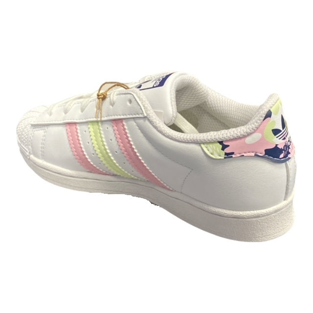 Adidas Originals sneakers da bambina Superstar C GY3331 bianco-rosa-lime