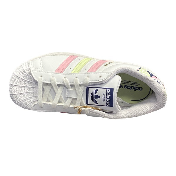 Adidas Originals sneakers da bambina Superstar C GY3331 bianco-rosa-lime