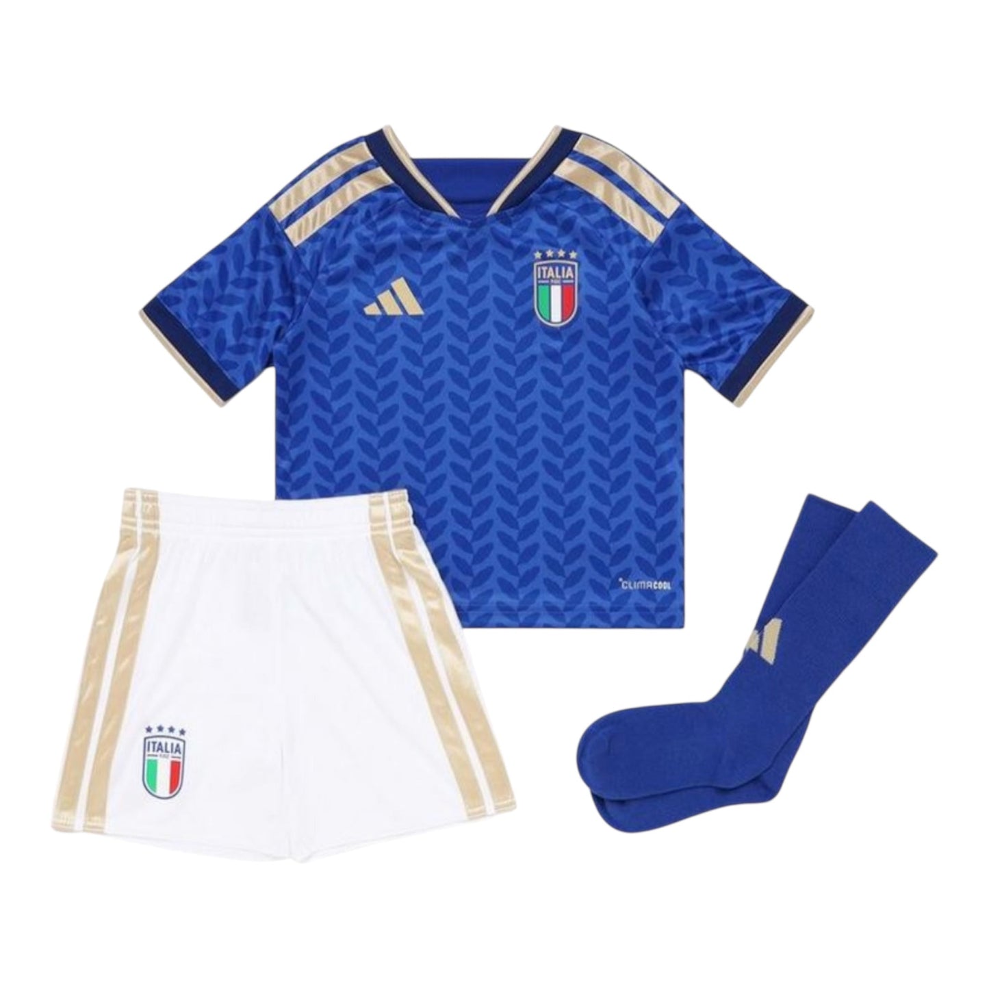 Adidas Completo Calcio Italia FIGC Home Bambino JY7587 Azzurro