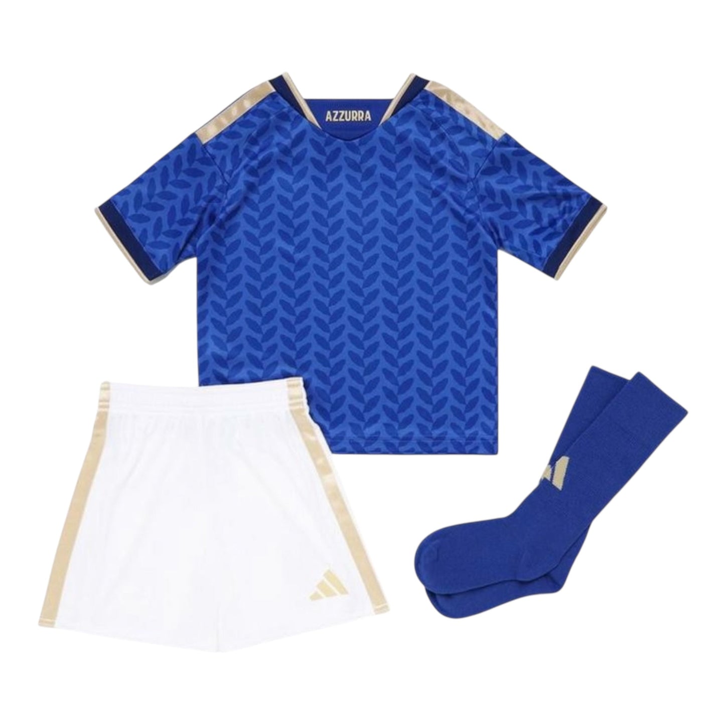 Adidas Completo Calcio Italia FIGC Home Bambino JY7587 Azzurro