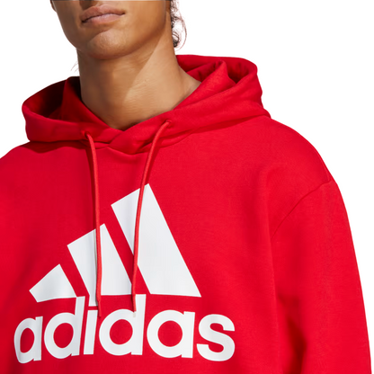 Adidas felpa con cappuccio da uomo Essentials Grande Logo IC9365 rosso