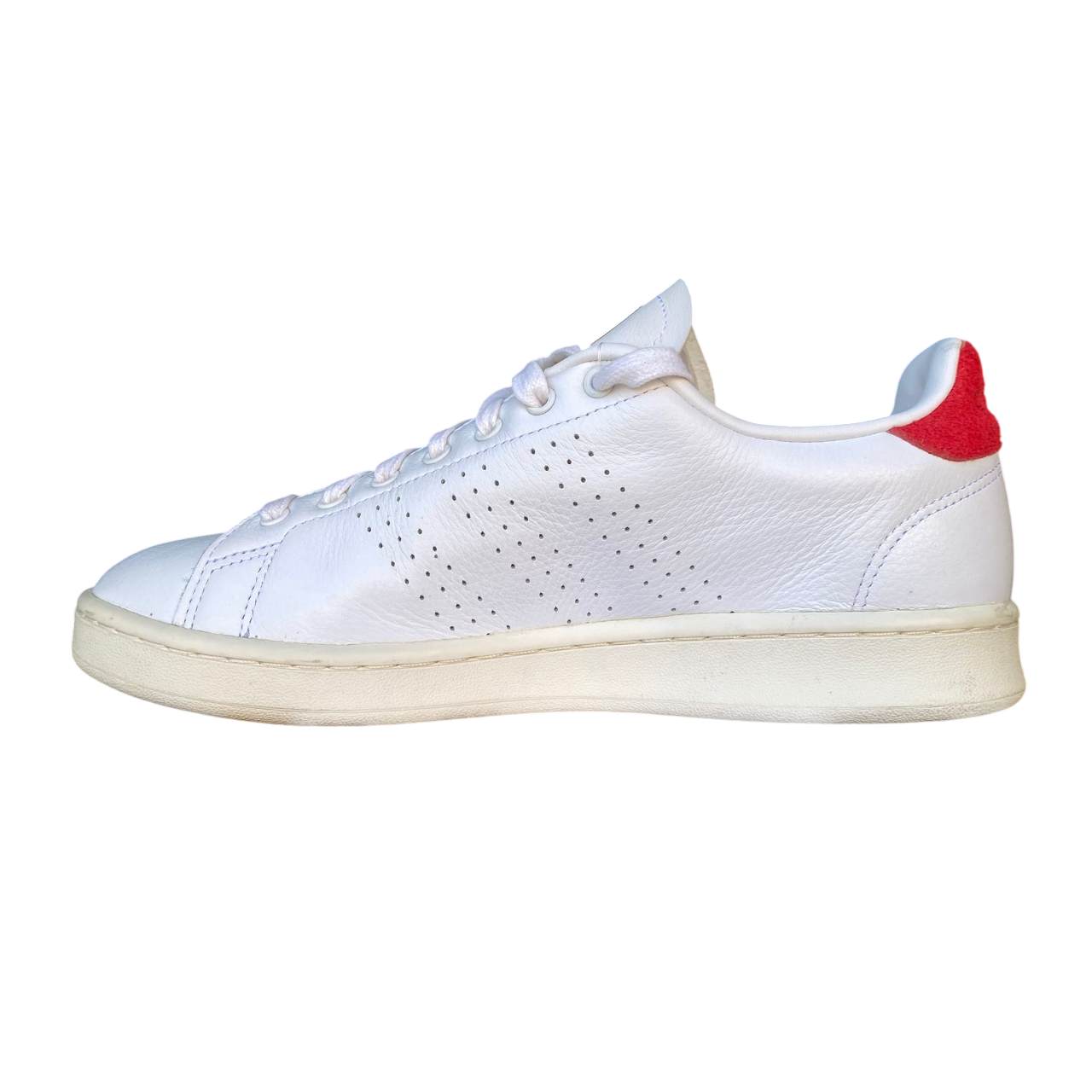Adidas scarpa sneaker da uomo Advantage EG3773 bianco-rosso