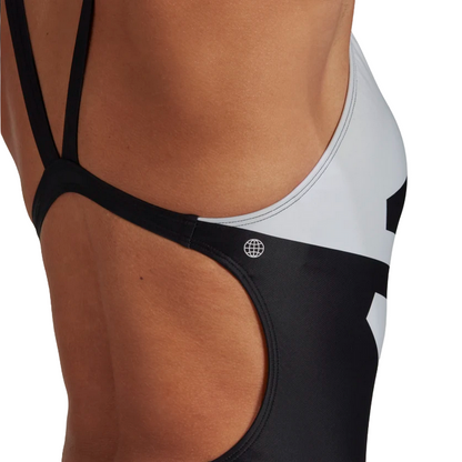 Adidas costume intero da piscina da donna Logo Graphic HB1675 nero bianco