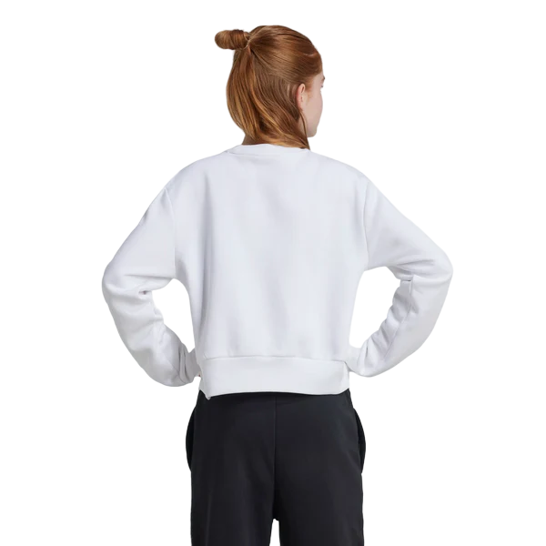 Adidas felpa girocollo da ragazza IX9330 bianco