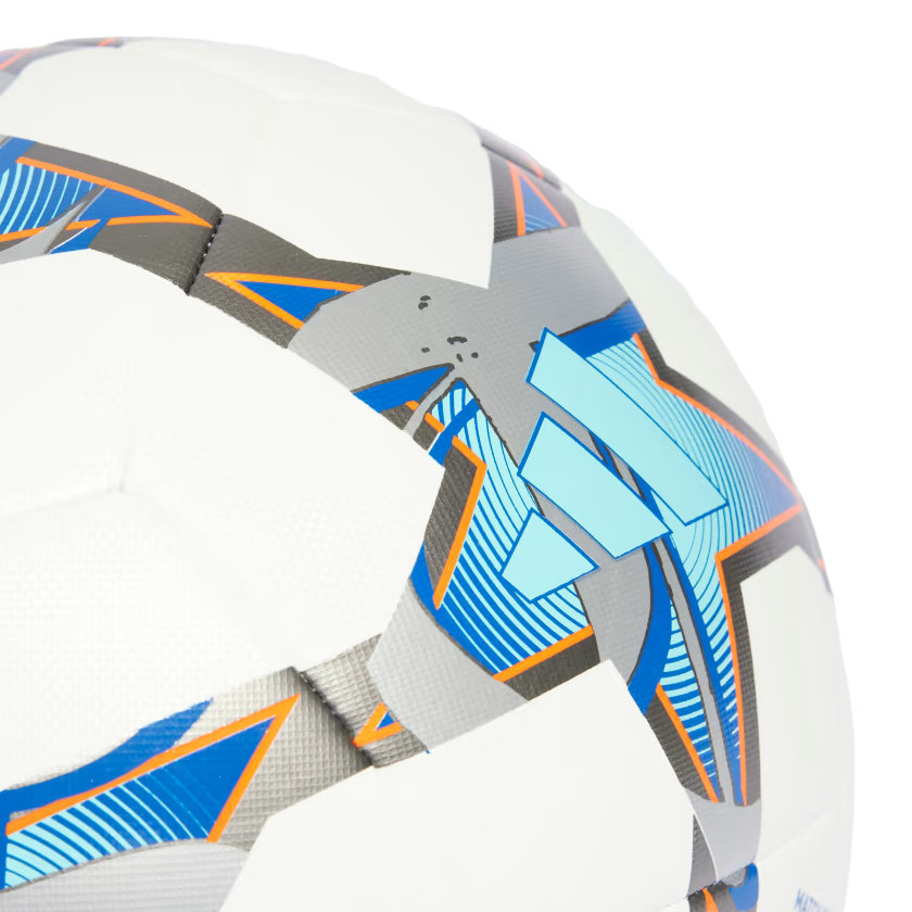 Adidas pallone da calcio UCL Training con grafica UEFA Champions League IA0952 bianco-argento-azzurro misura 5