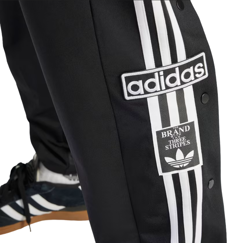 Adidas pantalone sportivo con bottoni Adicolor Adibreak IM8219 nero bianco