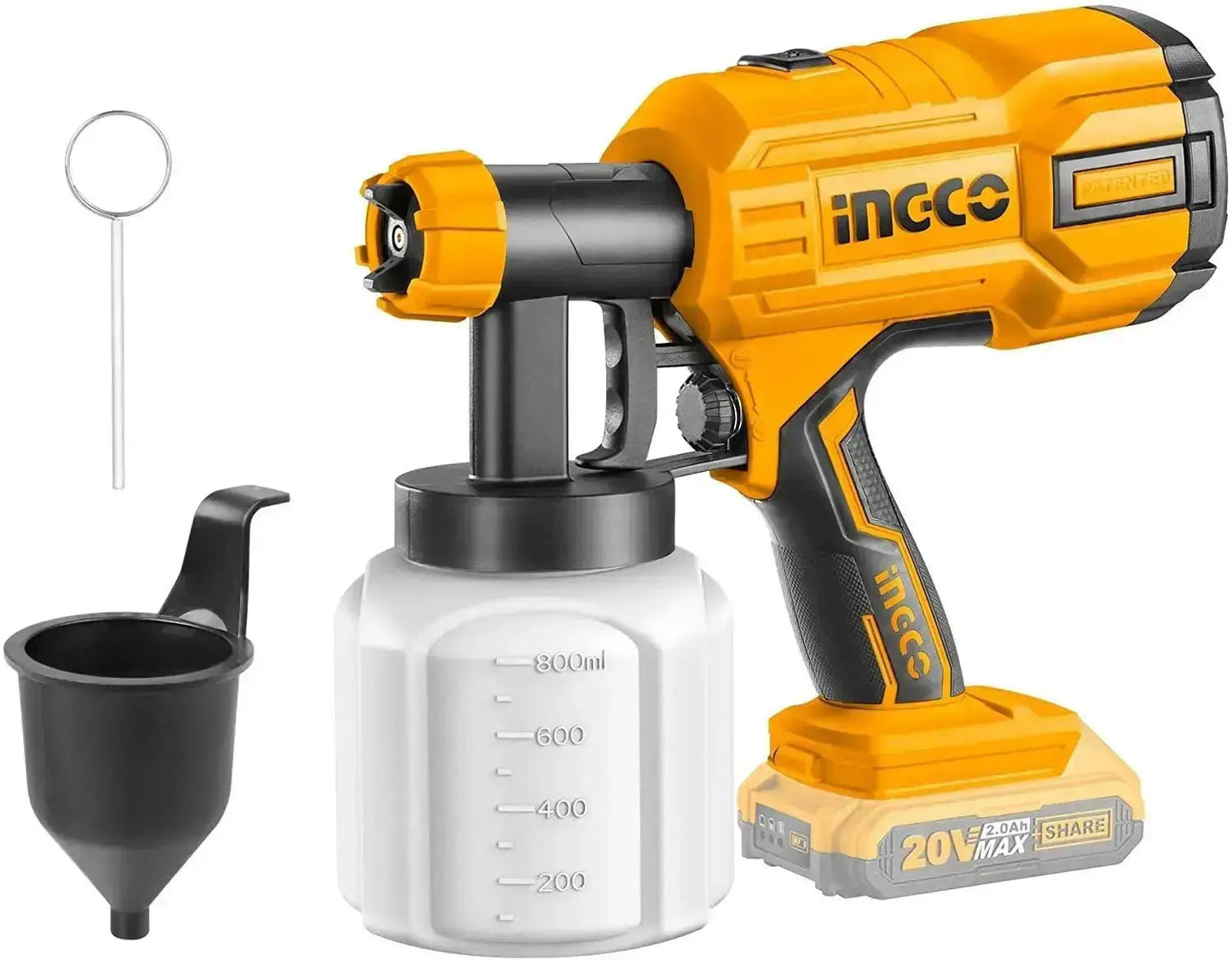 INGCO P20S 20V Akku-Spritzpistole: Leistungsstark und Präzise für Lackierarbeiten
