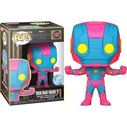 Funko Pop! Marvel The Infinity Saga (1407) Iron Man (Mark 5) Blacklight – Figur