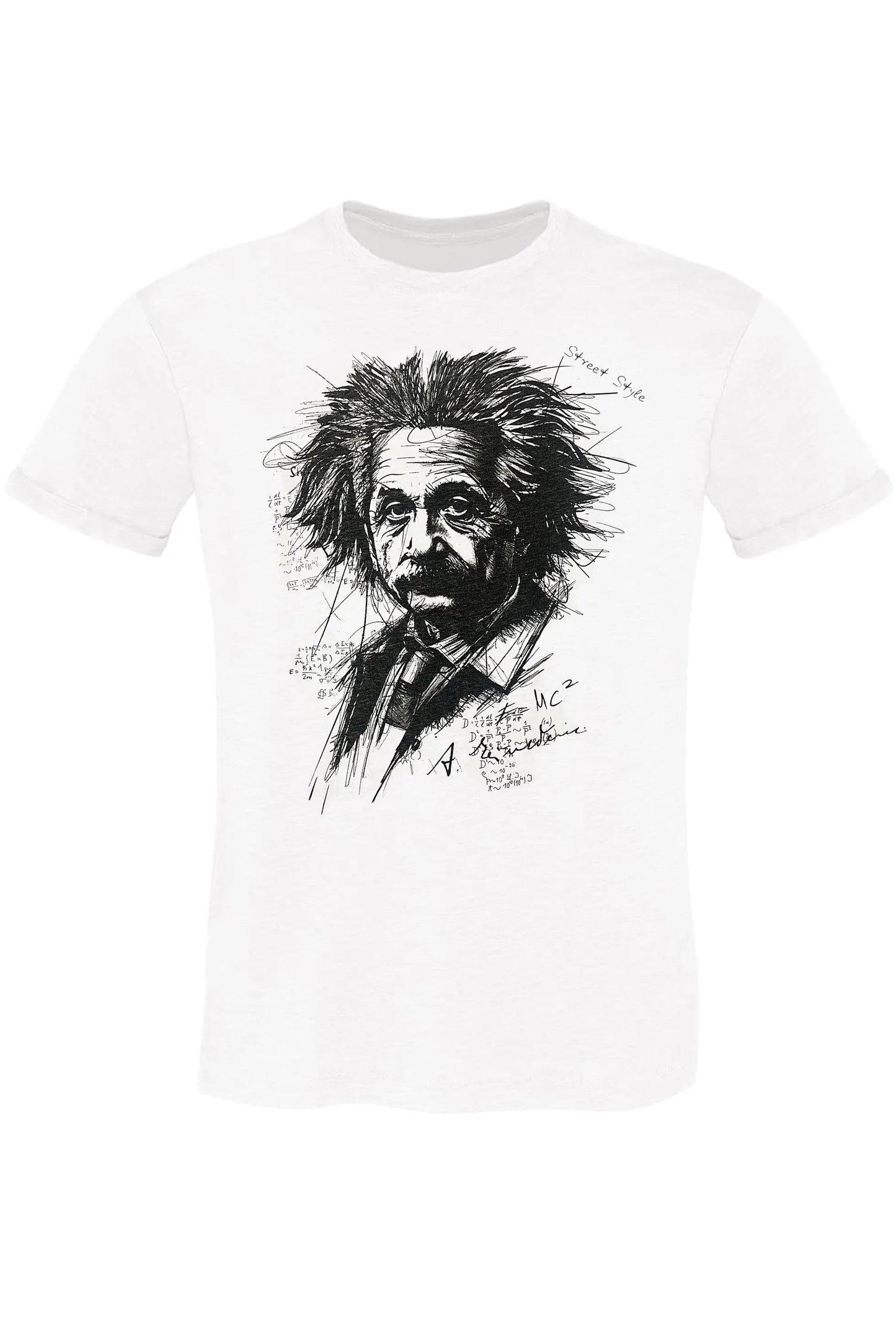 Albert Einstein — T-shirt Uomo Urban Slub Cotone