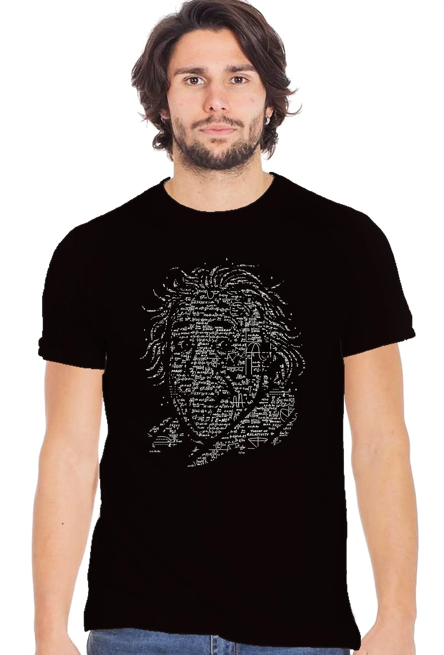 T-Shirt Albert Einstein Uomo - Cotone Fiammato Biologico 150g