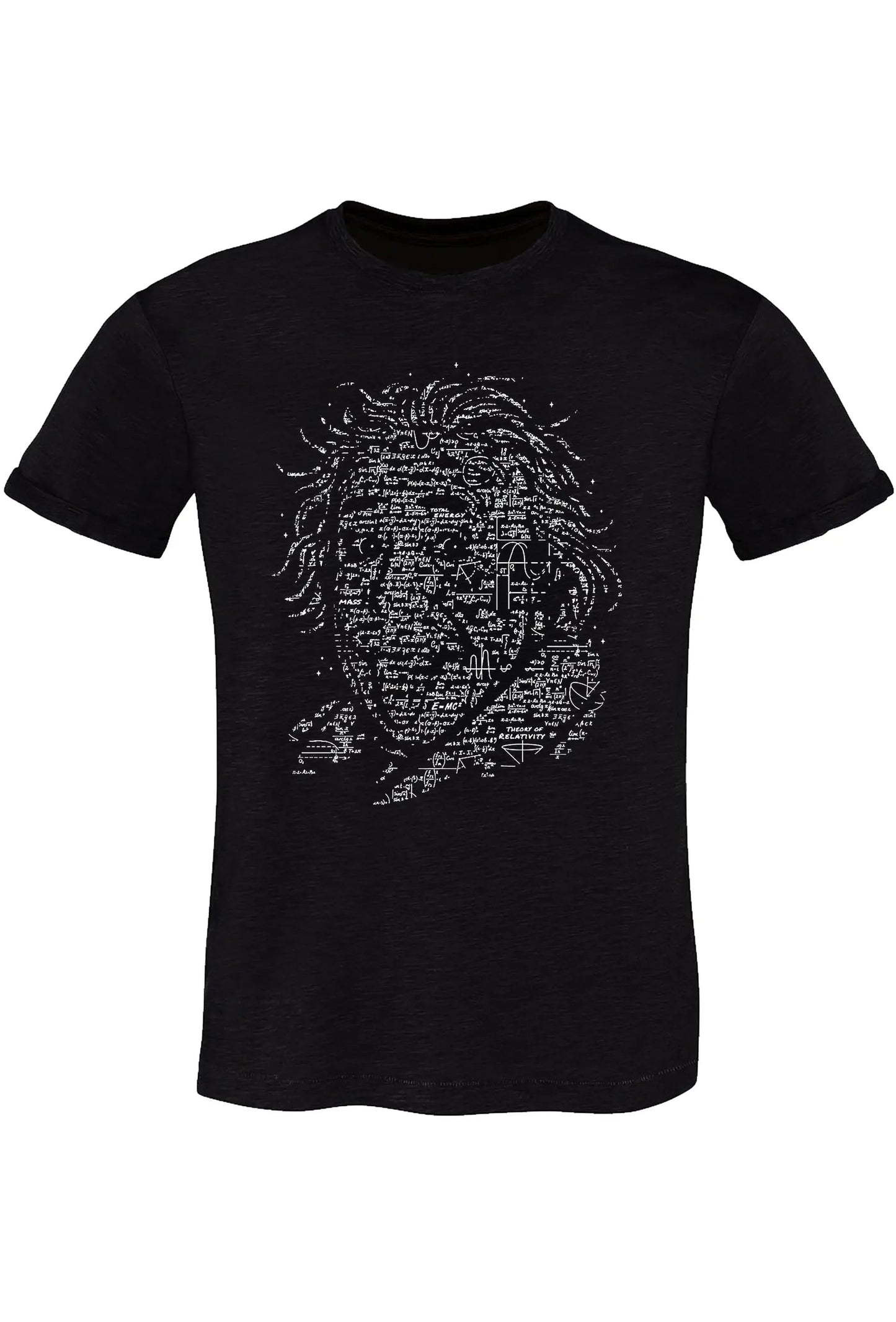 T-Shirt Albert Einstein Uomo - Cotone Fiammato Biologico 150g