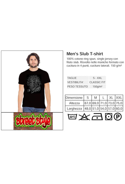T-Shirt Albert Einstein Uomo - Cotone Fiammato Biologico 150g