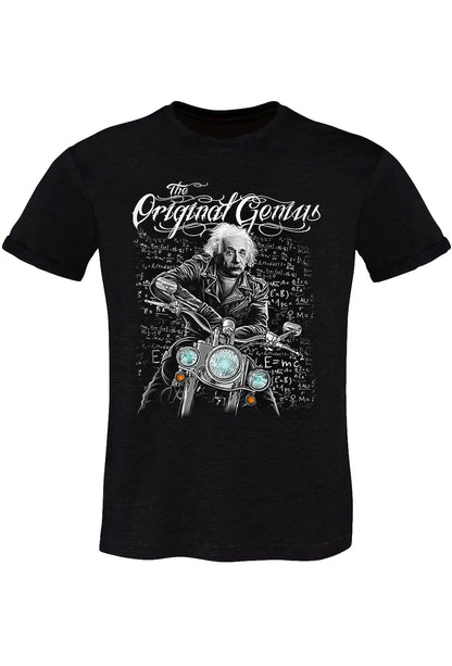 T-Shirt Albert Einstein Genius Tattoo - Cotone Fiammato Uomo