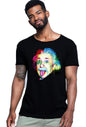 Men's Albert Einstein The Legend Stylized Color Slub Cotton T-Shirt
