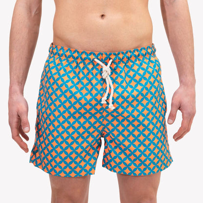 Men's Sustainable Swim Shorts - Amalfi Orange