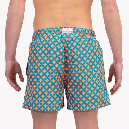 Men's Sustainable Swim Shorts - Amalfi Orange