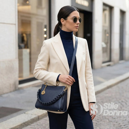 Stile Donna Bags - Amora Borsa a Spalla in Vera Pelle