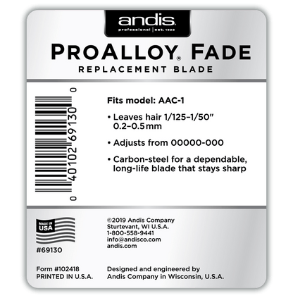 Andis Testina Pro Alloy Fade Per Tosatrice UsPro E Cordless UsPro Li