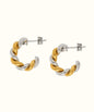 Two-Tone Torchon Earring