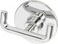 Chrome-plated steel hook with dual fixing mode