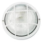 Efesto white wall light with round grille