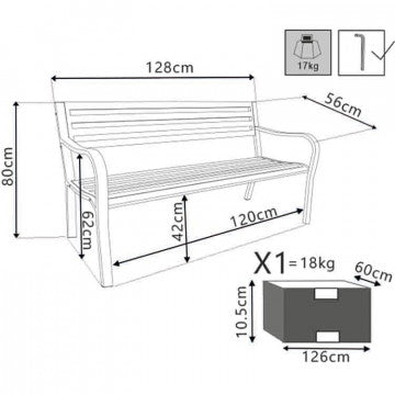 Tavolino in acciaio verniciato a polvere, dimensioni 92x45x45 cm