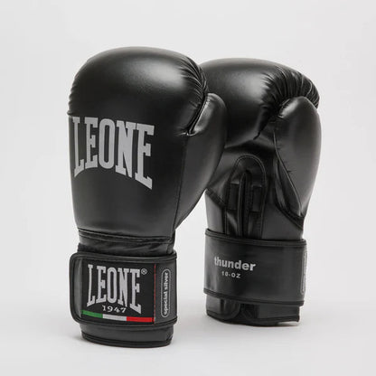 Leone Guanti Boxe Thunder GN383 Nero 12 oz – Guanti unisex, protezione, allenamento, imbottitura tecnica
